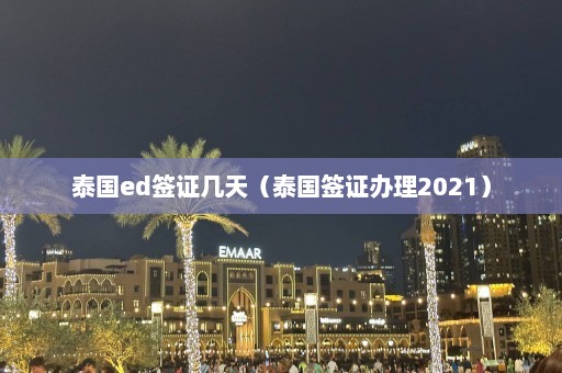 泰国ed签证几天（泰国签证办理2021）