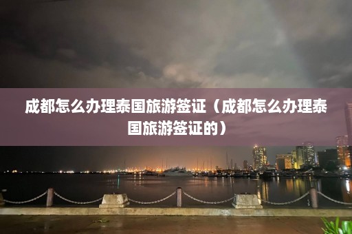 成都怎么办理泰国旅游签证（成都怎么办理泰国旅游签证的）