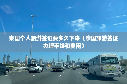 泰国个人旅游签证要多久下来（泰国旅游签证办理手续和费用）