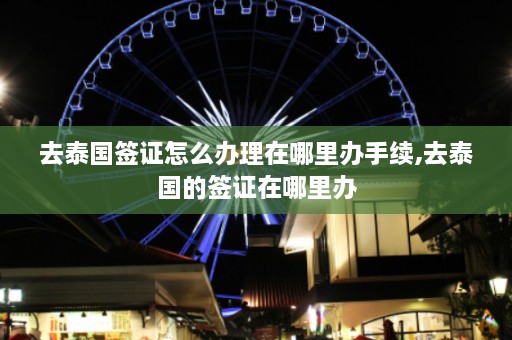 去泰国签证怎么办理在哪里办手续,去泰国的签证在哪里办  第1张