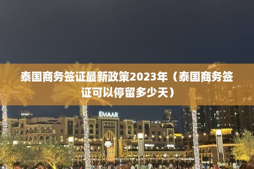 泰国商务签证最新政策2023年（泰国商务签证可以停留多少天）