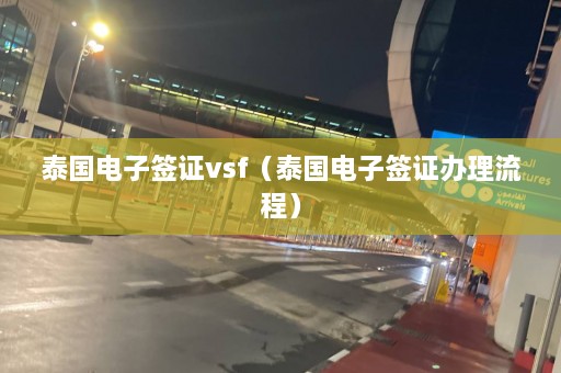 泰国电子签证vsf（泰国电子签证办理流程）