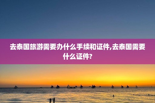 去泰国旅游需要办什么手续和证件,去泰国需要什么证件?