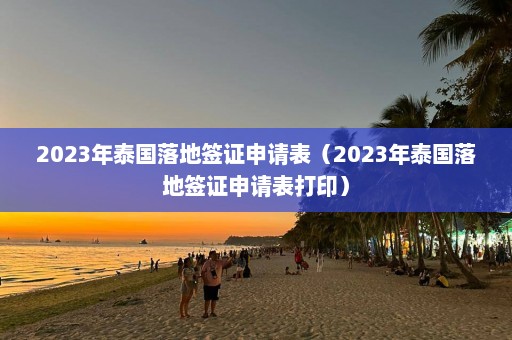 2023年泰国落地签证申请表（2023年泰国落地签证申请表打印）