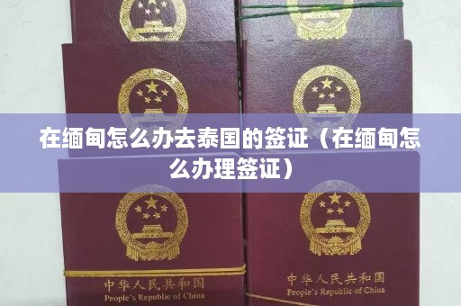 在缅甸怎么办去泰国的签证（在缅甸怎么办理签证）