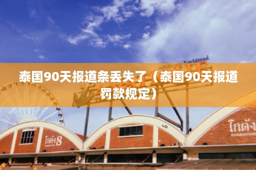 泰国90天报道条丢失了（泰国90天报道罚款规定）  第1张