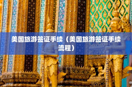 美国旅游签证手续（美国旅游签证手续流程）  第1张