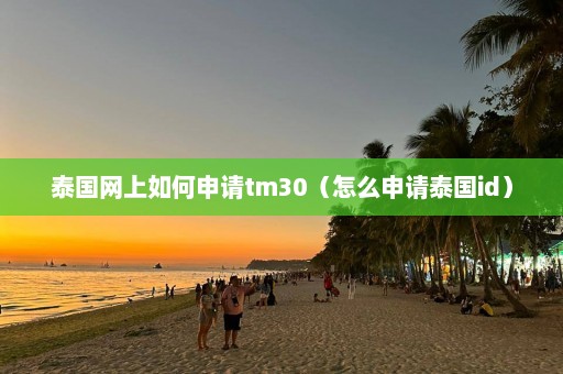 泰国网上如何申请tm30（怎么申请泰国id）