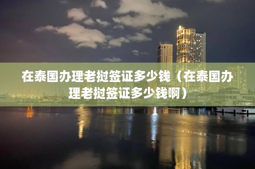 在泰国办理老挝签证多少钱（在泰国办理老挝签证多少钱啊）