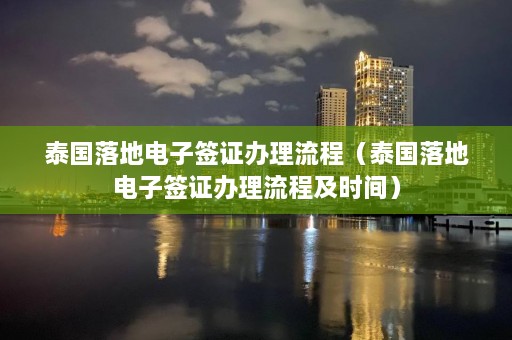 泰国落地电子签证办理流程（泰国落地电子签证办理流程及时间）