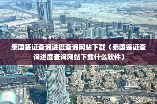 泰国签证查询进度查询网站下载（泰国签证查询进度查询网站下载什么软件）