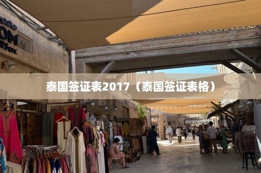 泰国签证表2017（泰国签证表格）