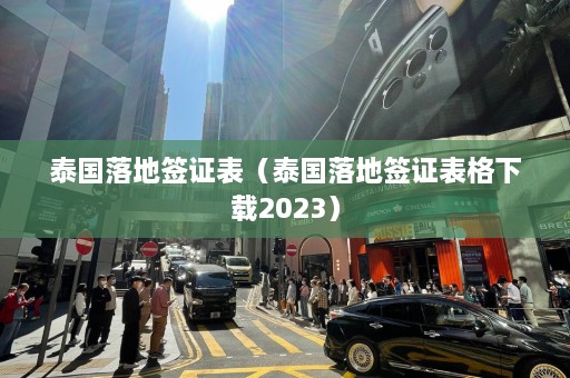 泰国落地签证表（泰国落地签证表格下载2023）  第1张