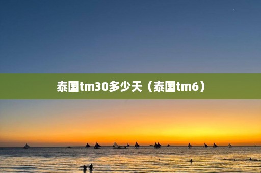 泰国tm30多少天（泰国tm6）