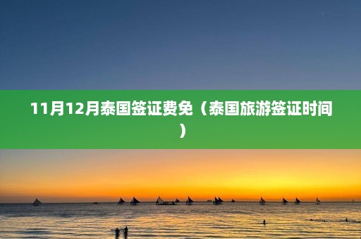 11月12月泰国签证费免（泰国旅游签证时间）