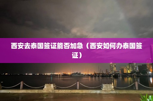 西安去泰国签证能否加急（西安如何办泰国签证）