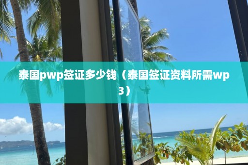 泰国pwp签证多少钱（泰国签证资料所需wp3）