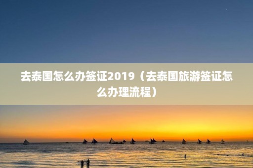 去泰国怎么办签证2019（去泰国旅游签证怎么办理流程）