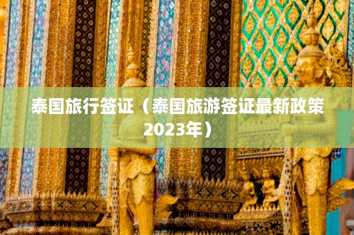 泰国旅行签证（泰国旅游签证最新政策2023年）  第1张