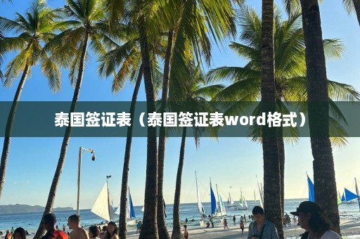 泰国签证表（泰国签证表word格式）