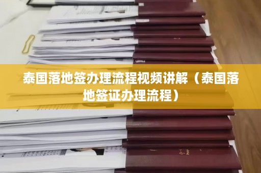 泰国落地签办理流程视频讲解（泰国落地签证办理流程）  第1张