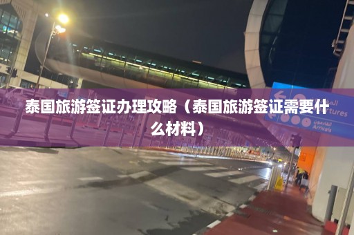 泰国旅游签证办理攻略（泰国旅游签证需要什么材料）