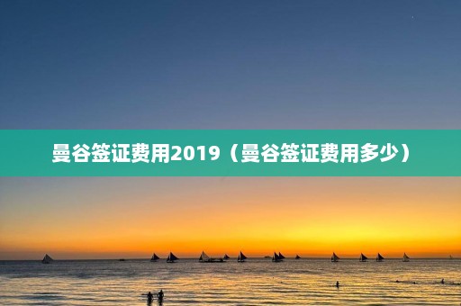 曼谷签证费用2019（曼谷签证费用多少）