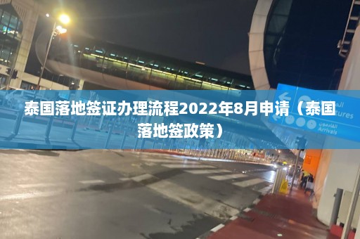 泰国落地签证办理流程2022年8月申请（泰国落地签政策）