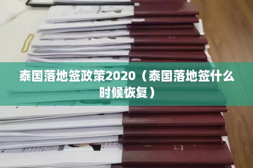 泰国落地签政策2020（泰国落地签什么时候恢复）  第1张