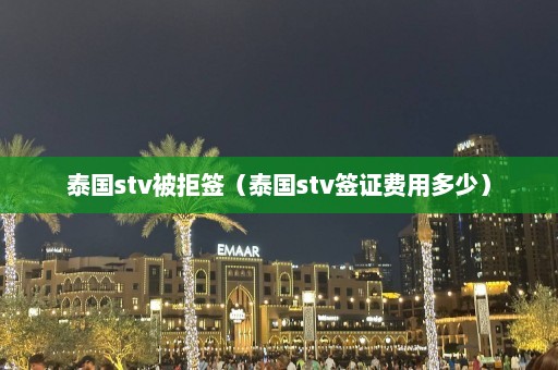 泰国stv被拒签（泰国stv签证费用多少）