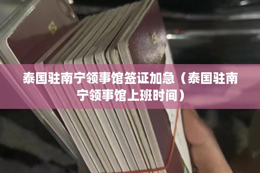 泰国驻南宁领事馆签证加急（泰国驻南宁领事馆上班时间）