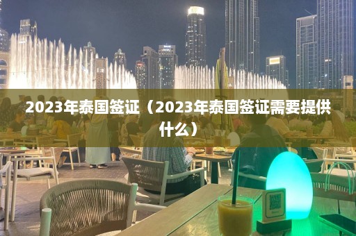 2023年泰国签证（2023年泰国签证需要提供什么）