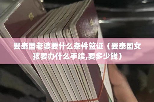 娶泰国老婆要什么条件签证（娶泰国女孩要办什么手续,要多少钱）  第1张