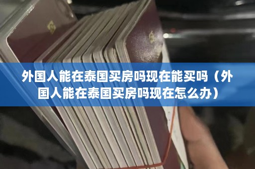 外国人能在泰国买房吗现在能买吗（外国人能在泰国买房吗现在怎么办）  第1张