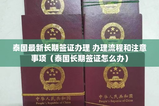 泰国最新长期签证办理 办理流程和注意事项（泰国长期签证怎么办）  第1张