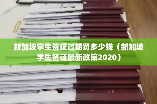 新加坡学生签证过期罚多少钱（新加坡学生签证最新政策2020）