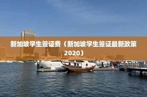 新加坡学生签证费（新加坡学生签证最新政策2020）