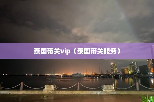 泰国带关vip（泰国带关服务）  第1张