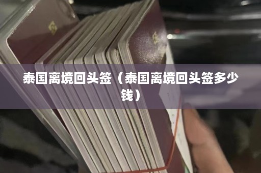 泰国离境回头签（泰国离境回头签多少钱）  第1张