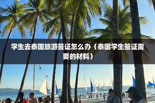 学生去泰国旅游签证怎么办（泰国学生签证需要的材料）