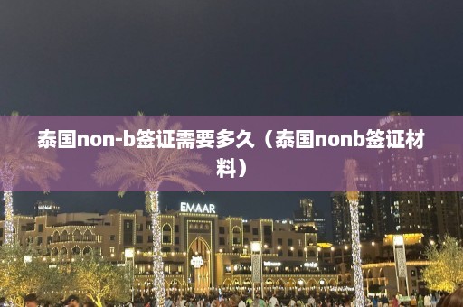 泰国non-b签证需要多久（泰国nonb签证材料）