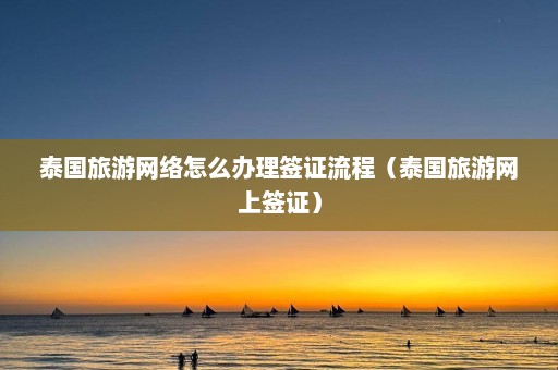 泰国旅游网络怎么办理签证流程（泰国旅游网上签证）