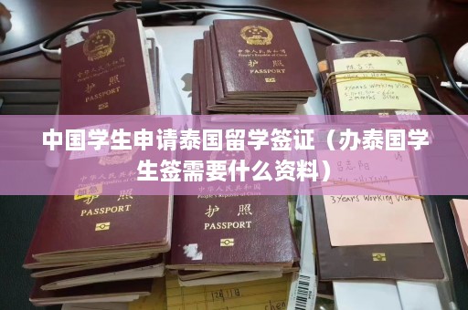 中国学生申请泰国留学签证（办泰国学生签需要什么资料）  第1张