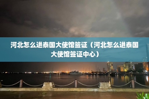 河北怎么进泰国大使馆签证（河北怎么进泰国大使馆签证中心）