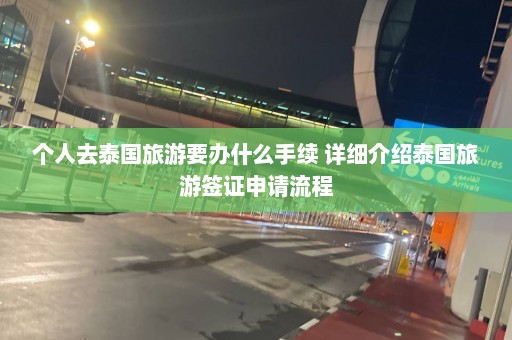 个人去泰国旅游要办什么手续 详细介绍泰国旅游签证申请流程