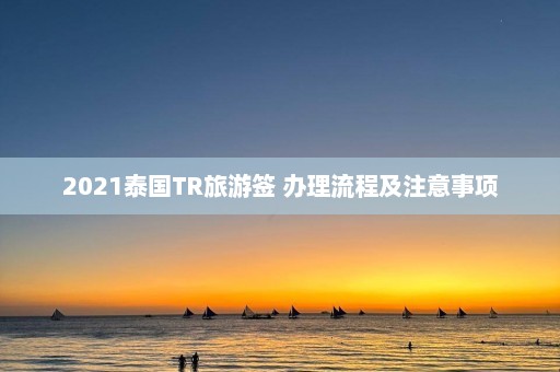 2021泰国TR旅游签 办理流程及注意事项