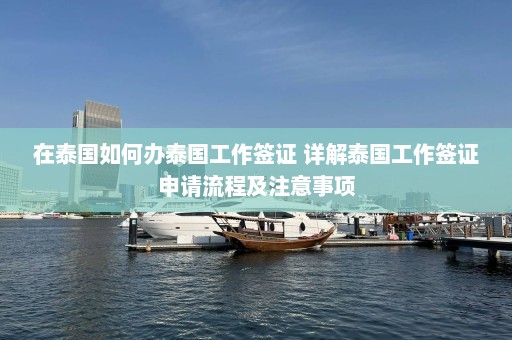 在泰国如何办泰国工作签证 详解泰国工作签证申请流程及注意事项  第1张