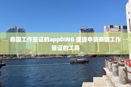 泰国工作签证的appDING 便捷申请泰国工作签证的工具