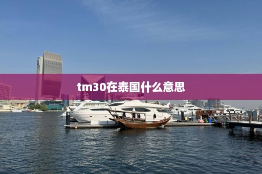 tm30在泰国什么意思