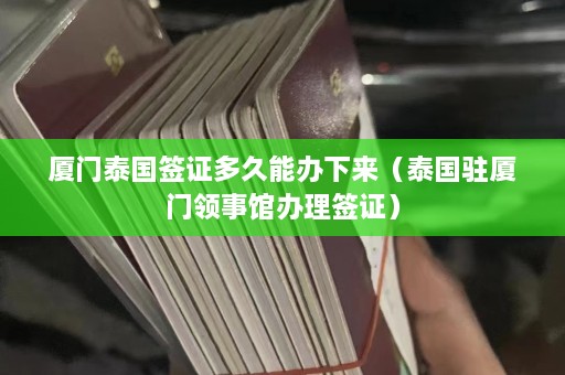 厦门泰国签证多久能办下来（泰国驻厦门领事馆办理签证）  第1张